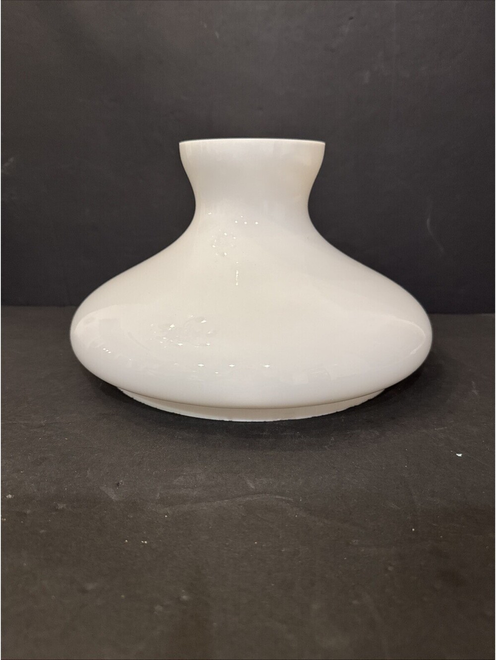 Vintage Milk Glass Opal Glass Tam-O-Shanter Shade 9.75" Fitter